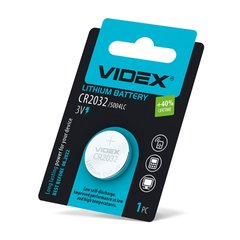 Батарейка литиевая Videx CR2032 1шт BLISTER CARD