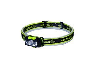 Фонарь налобный WERTVOLL 7 режимов СREELED/2xSMDLED/2xREDLED IP44 Li-pol 1200 mAh/t 7000 K/130 lum ABS 57х34х32 мм RX-8014