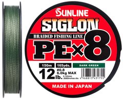 copy_Шнур Sunline Siglon PE х8 150m (темн-зел.) #0.6/0.132mm 10lb/4.5kg
