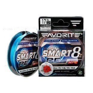 Шнур Favorite Smart PE 8x 150м (sky blue) #1.5/0.202mm 17lb/11.4kg