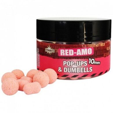 Бойли Dynamite Baits Pink Fluro Pop-ups & Dumbells - RED-AMO 10mm (DY327)