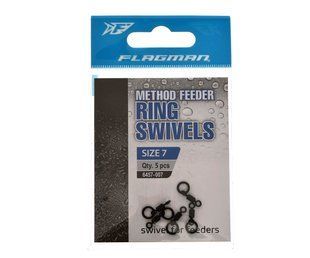 Вертлюжок с кольцом Flagman Flat Feeder Rings Swivels №7