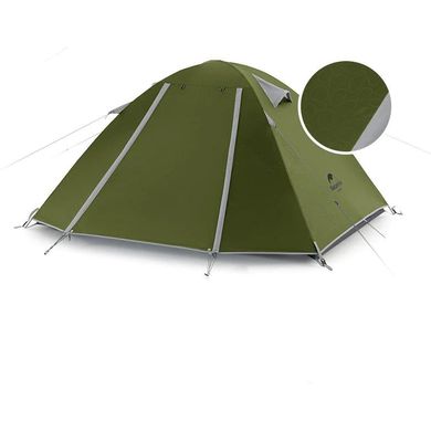 Палатка двухместная Naturehike P-Series NH18Z022-P, 210T/65D темно-зеленого