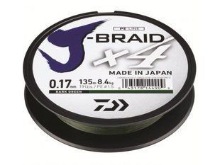 Шнур Daiwa J-Braid X4E 0,15mm 135m Dark Green (12741-015)