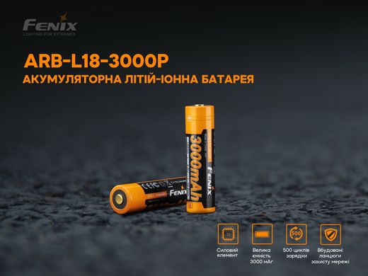 Аккумулятор Fenix 18650 (защита) 3000mAh
