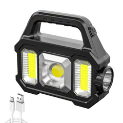 Ліхтар COB 03 COB/LED Потужний портативний ліхтарик із сонячною панеллю для кемпінгу та туризму