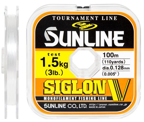 Волосінь Sunline Siglon V 100м #0.6/0.128мм 1,5кг