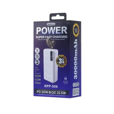 Портативное зарядное устройство Power Bank Remax Noah Series RPP-506 30000mAh White