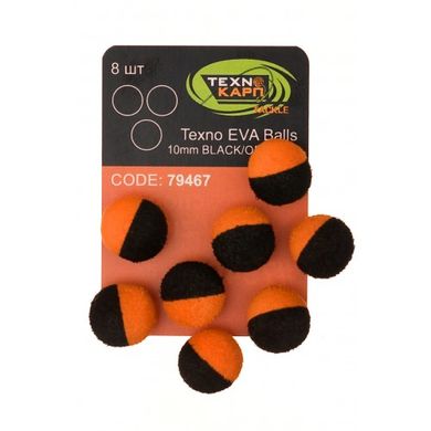 Texno EVA Технокарп Balls 10mm black/orange уп/8шт
