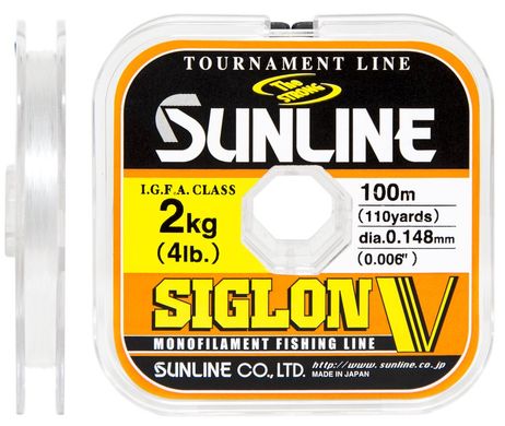 Волосінь Sunline Siglon V 100м #0.8/0.148мм 2кг
