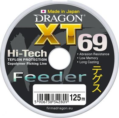 Волосінь Dragon XT69 Hi-Tech Feeder 125 м 0.22 мм 6.5 кг (PDF-33-20-122)