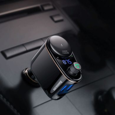 Автомобильное зарядное устройство с FM-модулятором Baseus Locomotive Wireless MP3 Vehicle Charger Black
