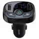 Автомобильное зарядное устройство с FM-модулятором Baseus T typed Bluetooth MP3 charger with car holder（Standard edition）Black