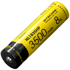 Аккумулятор литиевый Li-Ion 18650 Nitecore NL1835HP 3.6V (8A, 3500mAh), защищенный