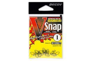 Застежка Decoy V Snap 2, 38lb 13 шт
