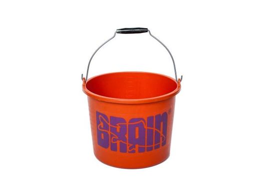 Ведро Brain для прикормки (пластик) 12 л оранжевое