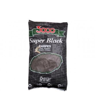 Прикормка Sensas 3000 Super Black Carp 1kg