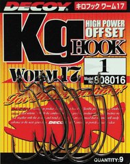 Гачки Decoy Worm17 Kg Hook #1/0 (9 шт/уп)