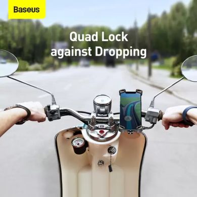 Велотримач для мобiльного Baseus Quick to take cycling Holder Applicable for bicycle and Motorcycle Black