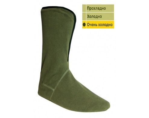 Шкарпетки Norfin Cover Long подвійний фліс колір: зелений (303704)