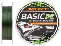 Шнур Select Basic PE 150m (темн-зел.) 0.14mm 15lb/6.8kg