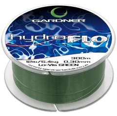 Волосінь Gardner HYDRO-FLO 12lb (5.4kg) GREEN, 0.30mm (300m)