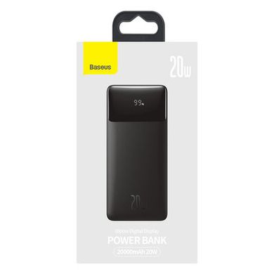 Портативное зарядное устройство Power Bank Baseus Bipow Digital Display Power bank 20000mAh 20W Black