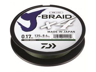 Шнур Daiwa J-Braid X4E 0,10mm dark-green (12741-010)