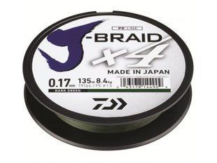 Шнур Daiwa J-Braid X4E 0,13mm 135m Dark Green (12741-013)