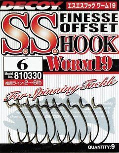 Крючки Decoy Worm19 S.S. Hook #8 (10 шт/уп)