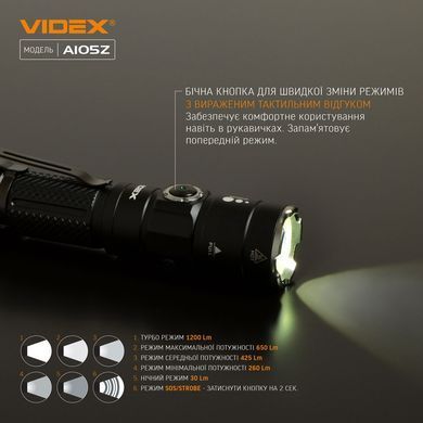 Фонарь VIDEX VLF-A105Z 1200Lm 5000K