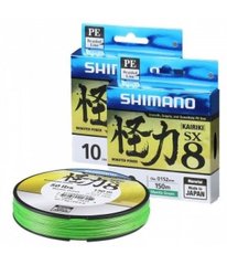 Шнур Shimano Kairiki SX8 PE (Mantis Green) 150m 0.12mm 7.0kg